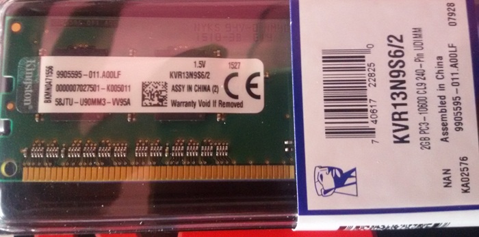 แรม DDR 3  __ 2 gb kington ประกันยังอยู่ 1 ปี