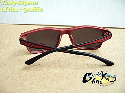 กรอบแว่นตา Cooper  C-28 (P001) ขาฉลุ ทรงกรอบเต็มสีดำขาแดง 