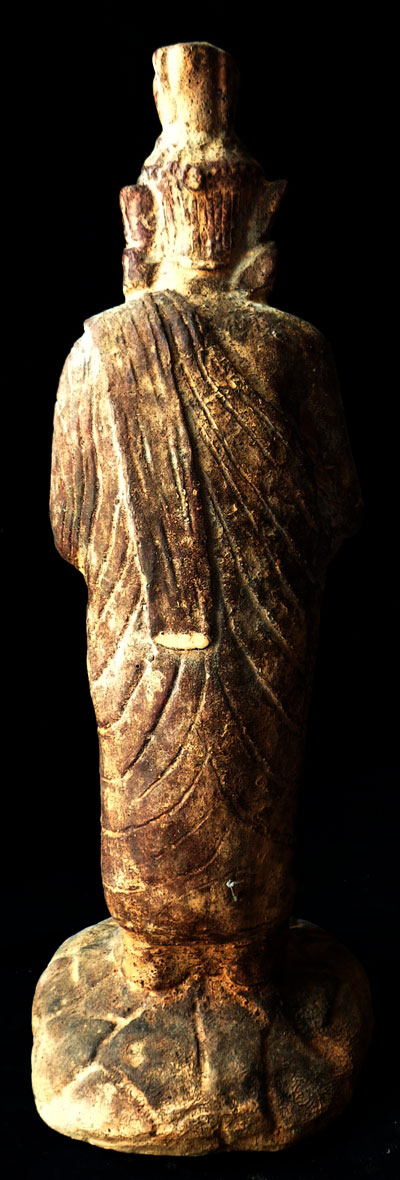 พ่อปู่ฤษีเดินดง เนื้อดินเก่า แต่งผิวเก่าปิดทอง ดูเข้มขลังมาก หน้าตัก 5 นิ้ว สูง พุทธศิลป์ใหม่ พุทธคุ