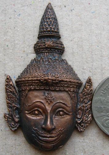 เศียรพระลักษณ์หน้าทอง รุ่นสมปรารถนา(รุ่นแรก)เนื้อสัมฤทธิ์โชค หลวงพ่อเอิบ ฐิตธมฺโม วัดซุ้มกระต่าย ชัย