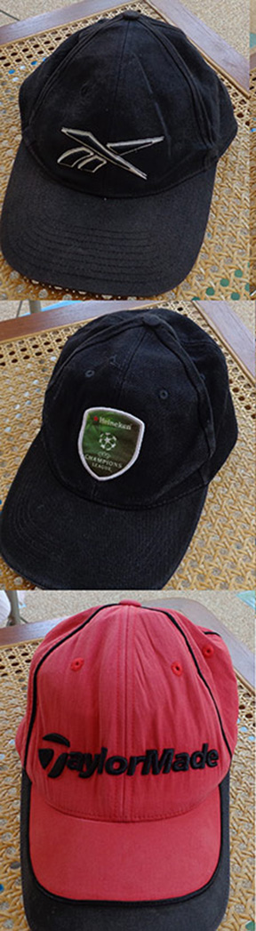 หมวก3ใบครับ REEBOK สีดำ + HEINEKEN ดำ ลิมิเต็ดเอดิชั่น ยูฟ่าแชมเปี้ยนลีก +Taylormade แบรนด์กอลฟ์ดัง