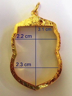 มือหนึ่ง กรอบทองคำยกซุ้มหัวสิงห์ เสมาทุกพิมพ์ ลป.ทวด/อาจารย์ทิม/ชินราชอินโดจีน หนัก 2.07 ราคา 2870