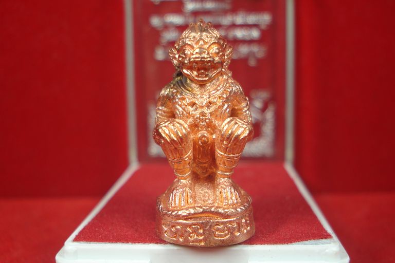 หนุมานมหาปราบไพรี เนื้อทองแดงนอก หลวงปู่บัว ถามโก