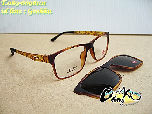 กรอบแว่นตา Cooper C-29 (P001) ขาฉลุ ทรงกรอบเต็มสีน้ำตาลลายกระ