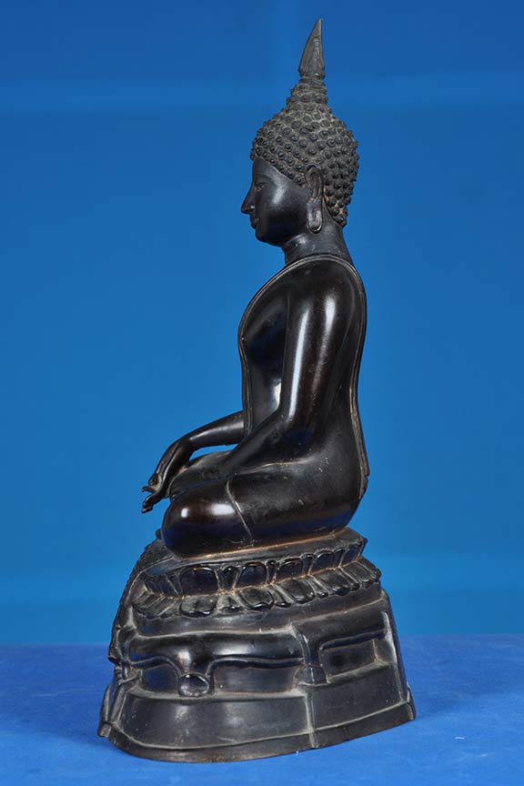 พระบูชากฐินต้น ภปร. หน้าตัก5 นิ้ว วัดเทวสังฆาราม(วัดเหนือ)จ.กาญจนบุรี ปี 2506