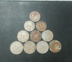 เหรียญ5เก้าเหลี่ยม/เหรียญ5หลังครุฑ/เหรียญบาทหลังครุฑ