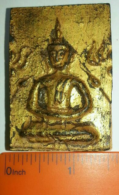 พระเจ้าสิบชาติ กรุวัดกระชาย อยุธยา ปางสมาธิ พิมพ์ใหญ่ ตัดเดี่ยว  ขนาด 2 นิ้ว × 1.5 นิ้ว