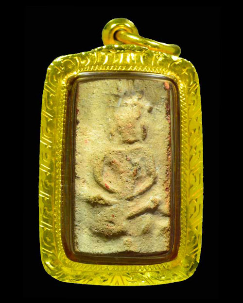 พระกรุนาดูนตัดเดี่ยว จ.มหาสารคาม พิมพ์เจ้าเงาะ(องค์ใหญ่ ยอดขุนพล)+เลี่ยมทองครับ