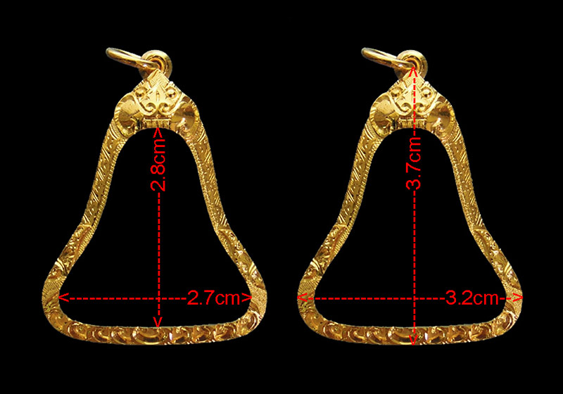 กรอบทอง ยกซุ้มบน+ล่าง มือ1ใส่ เหรียญระฆัง2จุด, 5จุด พระอาจารย์ฝั้น วัดป่าอุดมสมพร จ.สกลนคร4.61กรัม