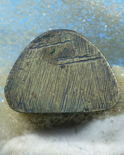 รูปหล่อหลวงพ่อเงิน วัดดอนยายหอม จ.นครปฐมปี2500เนื้อทองเหลืองรมดําหนังสือเล็กมีบัตรรับประกัน/วบ01