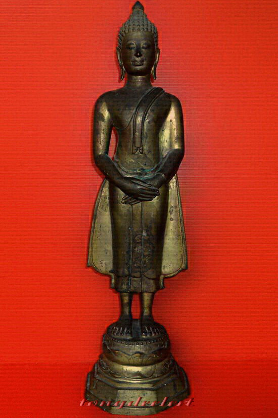 พระบูชาปางถวายเนตร(พระประจำวันอาทิตย์) หล่อดินไทย สูง 16.5 นิ้ว สวยมากค่ะ