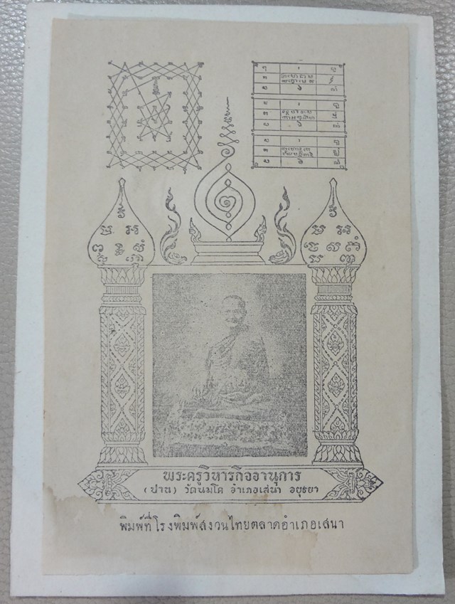  รูปหลวงพ่อปาน วัดบางนมโคเก่ามาก กว้าง 4.2 นิ้ว ยาว 6.5 นิ้ว