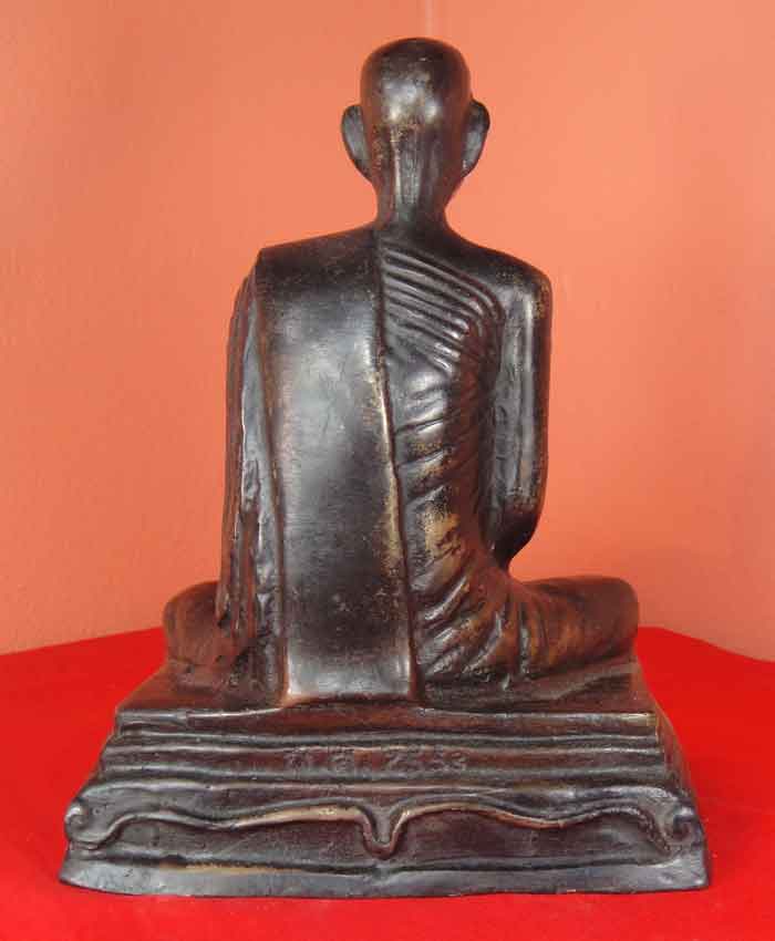 (((วัดใจเคาะเดียวแดง)))หลวงพ่อพรหม ถาวโร วัดช่องแค พระบูชา ขนาดหน้าตัก 5 นิ้ว ฐานสี่เหลี่ยม เนื้อทอง