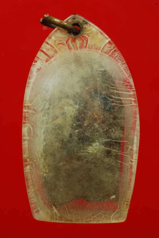 พระพิมพ์ตะไกรหน้ามงคล เนื้อดิน อยุธยา เลี่ยมกันน้ำ