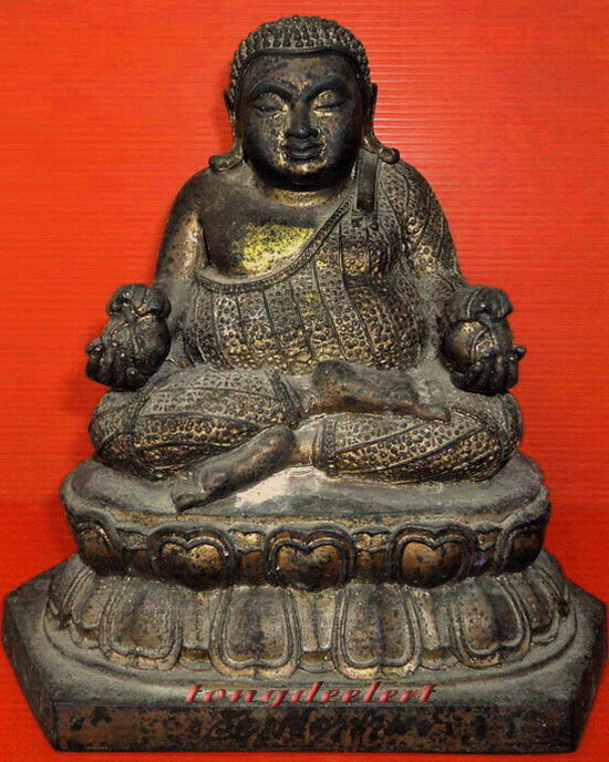 พระสังกัจจายน์บูชา หลวงพ่อไสว วัดปรีดาราม จ.นครปฐม มีรอยจาร อุดผงพุทธคุณและจีวร