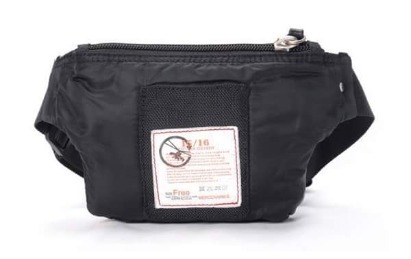 กระเป๋าคาดเอว fifteen sixteen หนังแท้ผสมผ้าร่มเคลือบกันน้ำ