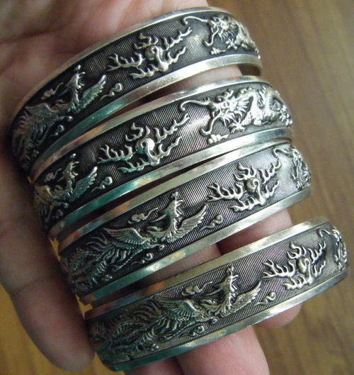 กำไลเงินหยวนจีน 7 วง คละแบบ