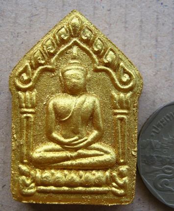 พระขุนแผน รุ่น1"พุทธมงคล"ครูบาสามสี อาศรมบุญญฤทธิ์ จ.มุกดาหาร เนื้อรวมผงพุทธคุณ มวลสารรวม บรอนซ์ทองเ