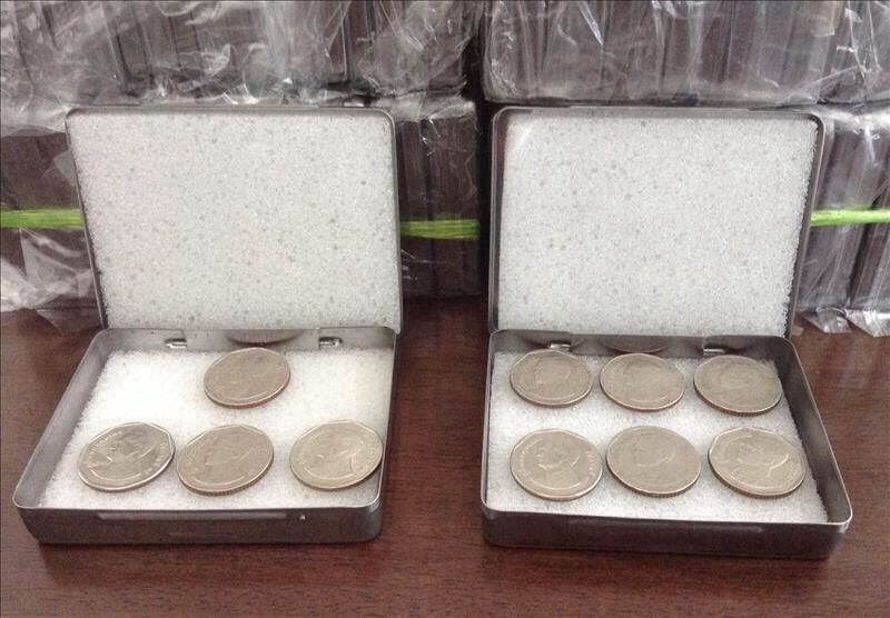 @ใหม่เอี่ยมมม...FAI กล่องสแตนเลส ขนาดใหญ่แบบ สูง 1.5 ซม สำหรับใส่พระ 10 กล่อง.No.666 @@