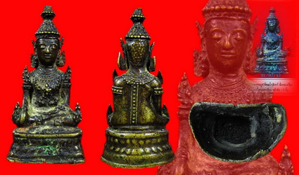 พระพุทธรูปสมัยรัตนโกสินทร์ เนื้อทองเหลืองหน้าตัก 1.5 นิ้ว