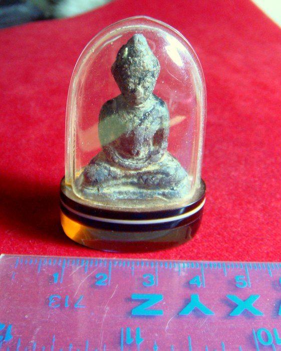 พระกรุวัดเชิงท่าเนื้อชินตะกั่วสนิมแดง จ.นนทบุรี พิมพ์พระพุทธ