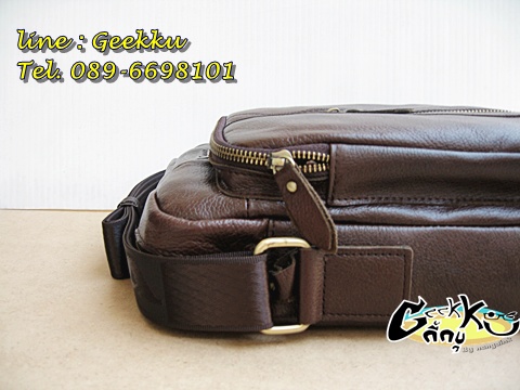 กระเป๋าสะพายหนังแท้ รุ่นซิปกลาง (TT-03) 