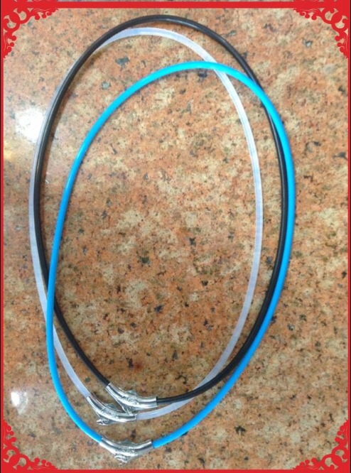 เลือกสี ได้เลย@ 120 บาท @@ สร้อย ยาง โอริง พร้อม ห่วง 3 มม ยาว 22 นิ้ว แพ็ค 3 เส้น