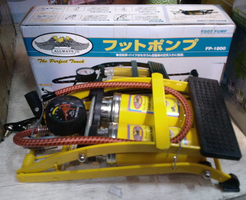 ที่สูบลมแบบเท้าเหยียบ ลูกสูบคู่ ลมเต็มเร็วทันใจ