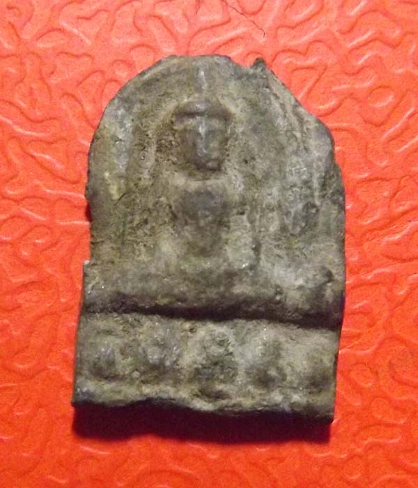 พระยอดขุนพล ฐานบัวเล็บช้าง เนื้อชินเงิน กรุลพบุรี