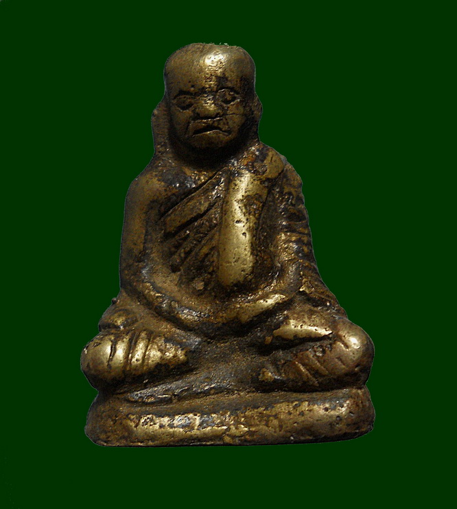 รูปหล่อโบราณ ลพ.เงิน วัดท่ามะไฟ พิมพ์กลาง เนื้อเก่าพอสวย