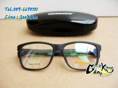 แว่นตา SPORT HUMMER (H-05)  กรอบสีดำ เหมาะสม: สำหรับนักกีฬา หรือ นำไปตัดสายอ่านหนังสือคล้องติดตัวได้