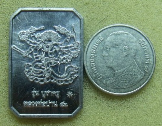 **เหรียญหนุมานนำทัพ 8 กร ยันต์ ๕ แถว รุ่นเสาร์ 5 บูชาครู เนื้อชิน**ลป.เขียว วัดห้วยเงาะและเกจิสายใต้