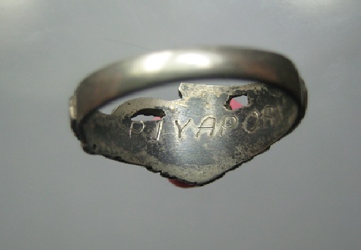 แหวนเงินเงินหัวพลอยสีน้ำเงิน