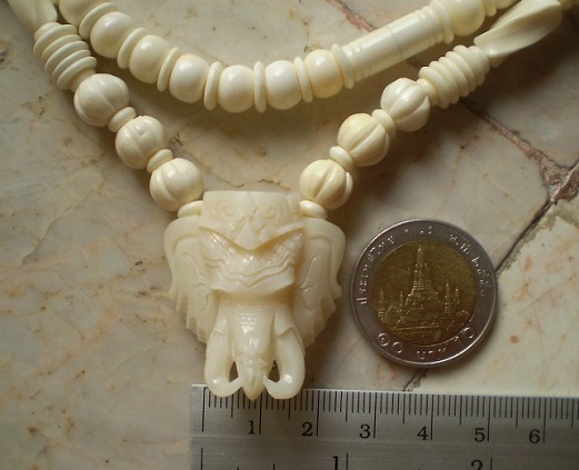 สร้อยกระดูก  ห่ววงกลางหัวช้างทรงเครื่อง  เคาะเดียว 