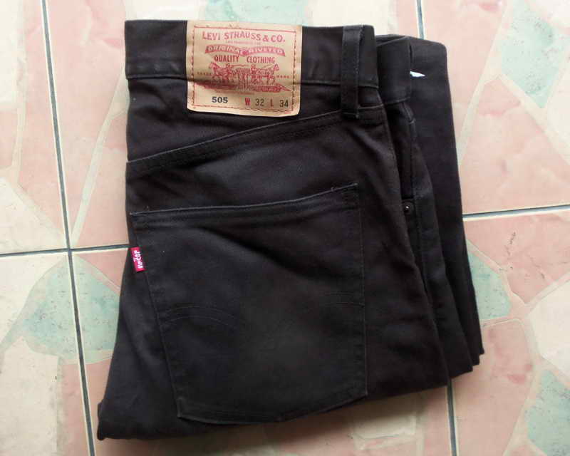 กางเกง LEVI'S 505 แจแปน ทรงกระบอกเล็ก สภาพสวย สีน้ำตาล เอว 32 นิ้ว ยาว 41 นิ้ว