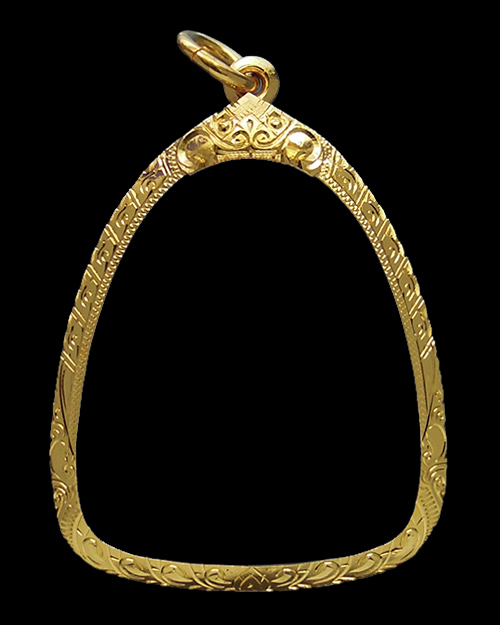 กรอบทอง ยกซุ้ม มือ1ใส่ พระปิดตาไตรมาส รวยทันใจ หลวงปู่หมุน วัดบ้านจาน จ.ศรีสะเกษ น้ำหนัก2.43กรัม