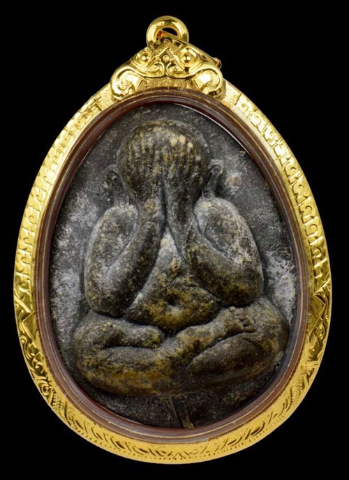 หลวงปู่โต๊ะ จัมโบ้ 2 เนื้อใบลาน + บัตรรับรอง + เลี่ยมทอง