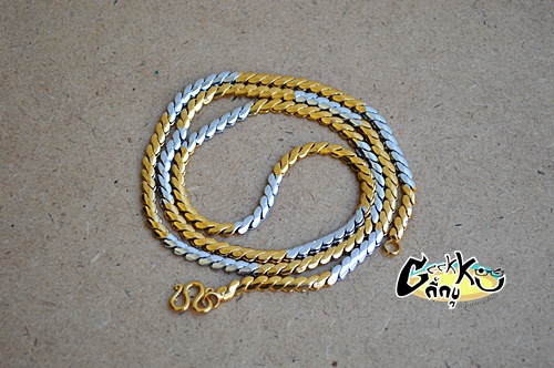 สร้อยคอสแตนเลส 2 กษัตริย์ เงิน ทอง 