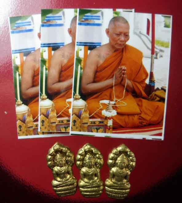 นาคปรกใบมะขามปี 53 พร้อมรูปถ่ายหลังยันต์ ปลุกเสกโดย หลวงพ่อสาคร วัดหนองกรับ