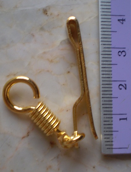 แหนบเงินแท้  ขัดเงา  ชุบทองแท้  เคาะเดียว 