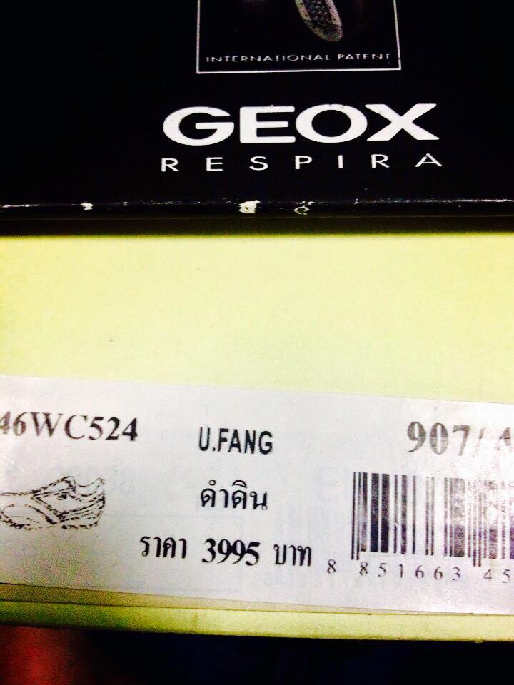 GEOX เบอร์ 40 พร้อมกล่องเดิมๆจากห้าง ออกห้าง 3,995 บาท สภาพ นายแบบ เคาะเดียว