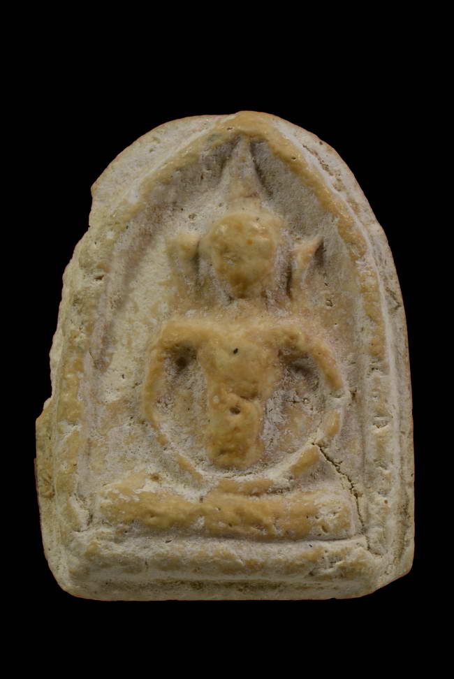 พร้อมใบประกวดติดที่3.....พระวัดเงินคลองเตย พิมพ์ซุ้มกอ ฐานเตี้ย เนื้อผง กรุงเทพ