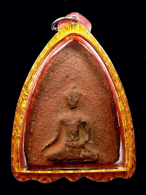 พระแผงตัด กรุวัดกระชาย อยุธยา พิมพ์ใหญ่ ปางมารวิชัย เนื้อดิน สภาพสวย