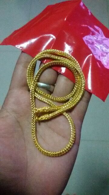 สร้อยคอผสมเศษทอง ไม่ใช่ทองชุบ ไม่ใช่ทองไมคร่อน ไม่ลอกไม่ดำจำนำไม่ได้เกรด A+++