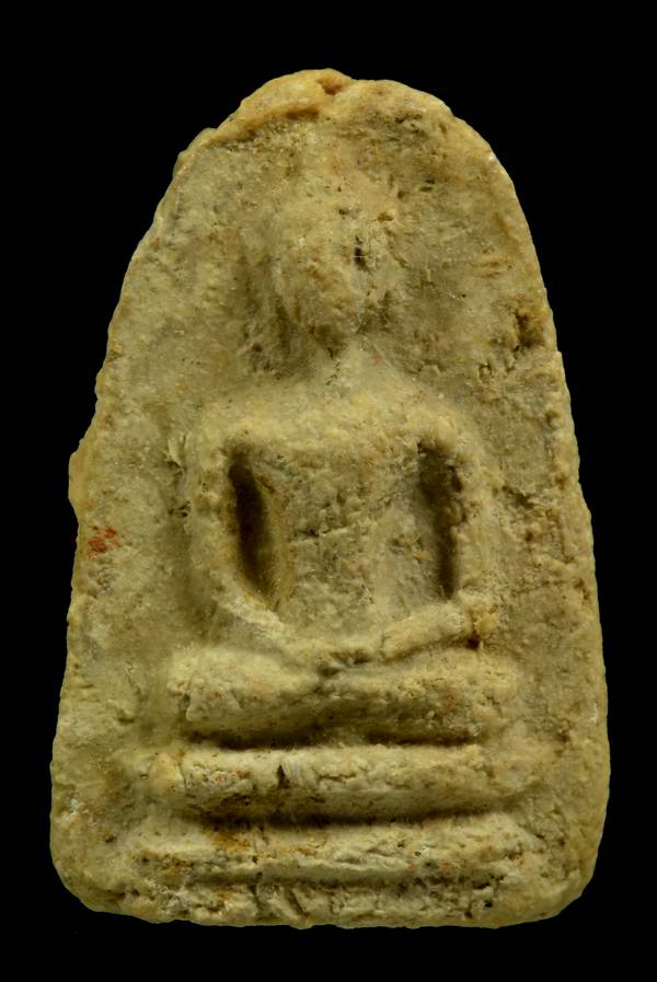 พระกรุวัดเงินคลองเตย พิมพ์ฐานสองชั้น เนื้อผง กรุงเทพ  + ใบเซอร์สมาคม