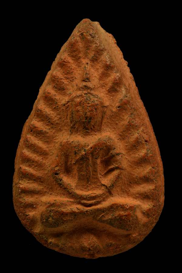 พระกลีบบัว วัดลิงขบ เนื้อดิน กรุงเทพ  + ใบเซอร์สมาคม