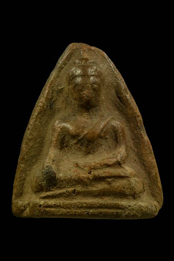 พร้อมใบCERTIFICATE.....พระหลวงพ่อโป้ กรุวัดบางกระทิง เนื้อดิน อยุธยา.....มีหน้ามีตา