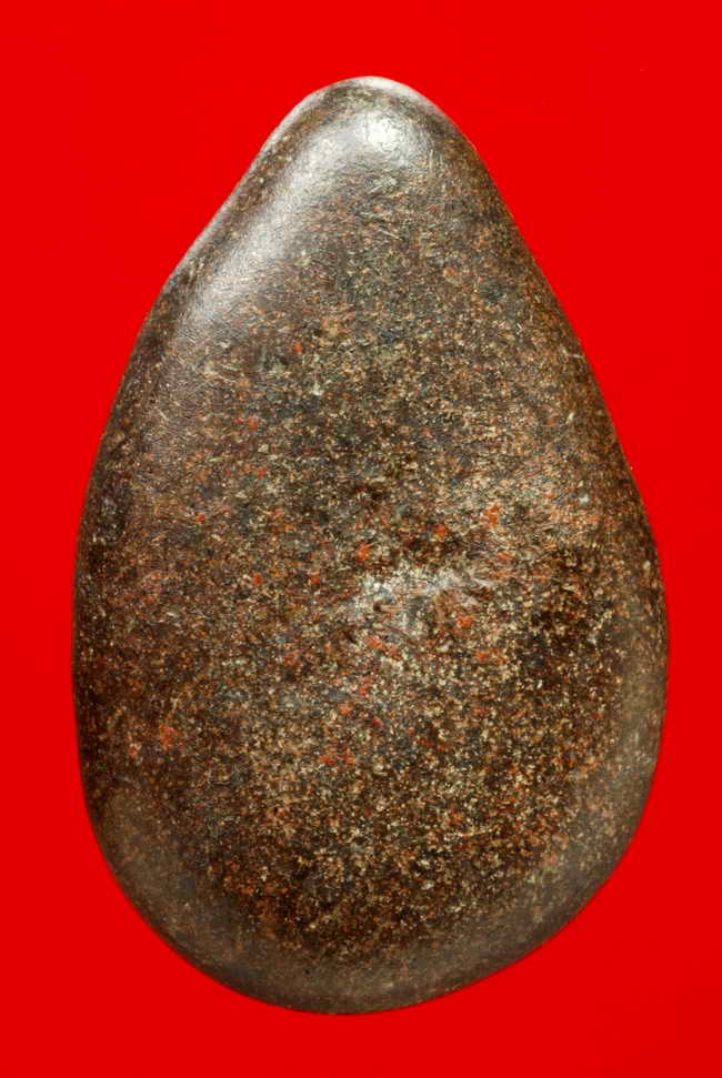 พระเม็ดน้อยหน่า พิมพ์ใหญ่ สนิมแดง อยุธยา+ตลับเงินชุบทองขาว