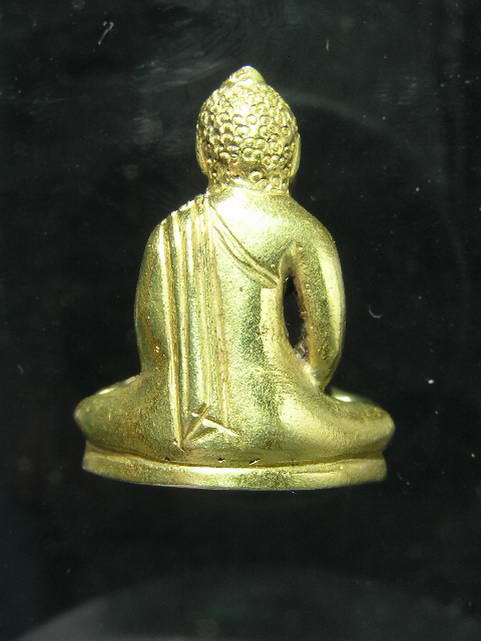 พระภูทราวดี หลวงพ่อเชื้อ วัดพานสูง เนื้อเปียกทอง + ใบที่1