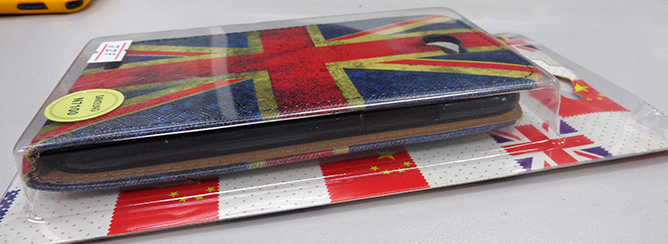 เคสหนังแท้ FLIP CASE ฝาพับ ลายธงชาติอังกฤษ สำหรับ SAMSUNG NOTE2 จัดไปเคาะเดียว